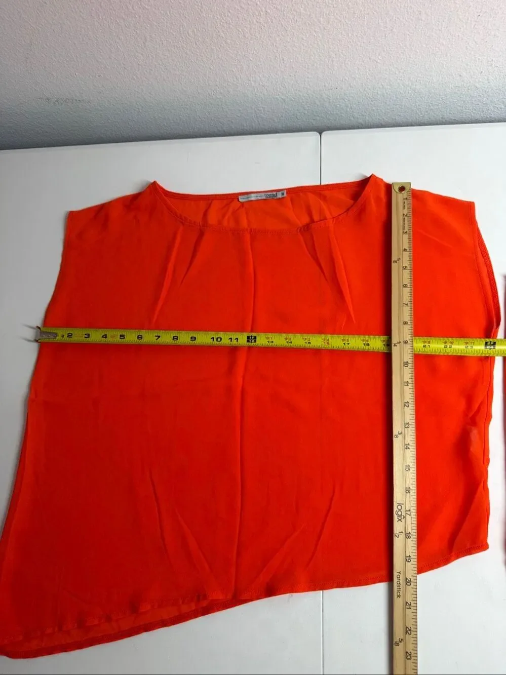 Trend New Fashion Trend Orange Layered Two Piece Top Set Size 36/US 6